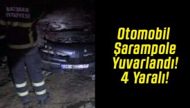Otomobil Şarampole Yuvarlandı! 4 Yaralı!